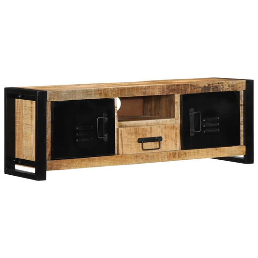 TV-benk 100x30x35 cm grovt heltre mangotre