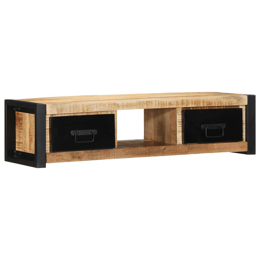 TV-benk 100x30x25 cm grovt heltre mangotre