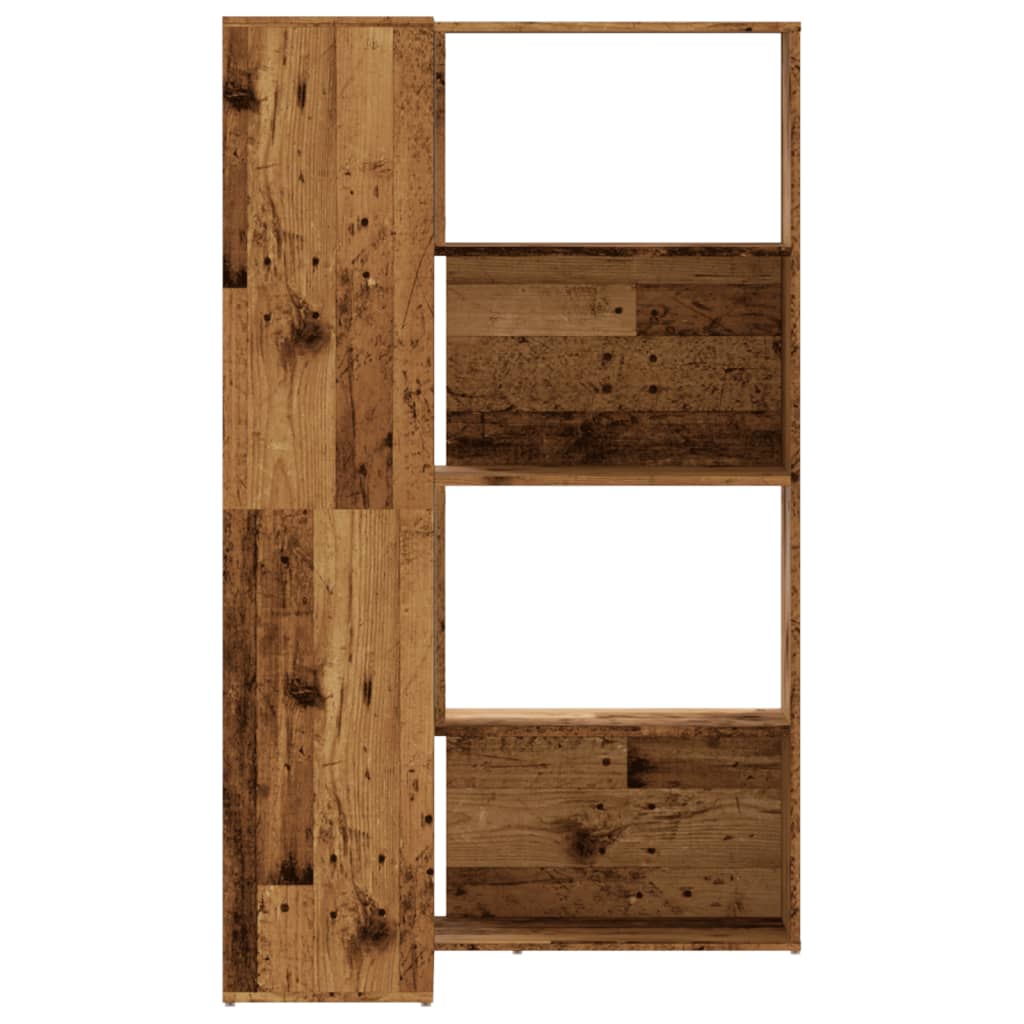 Bokhylle Gammelt Tre hjørne 4 lag 85x85x140 cm