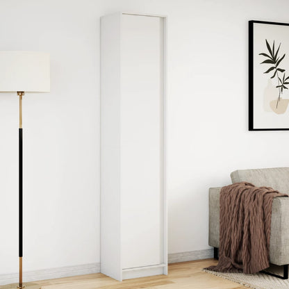 Skap Hvit med LED 41,5x32,5x200 cm