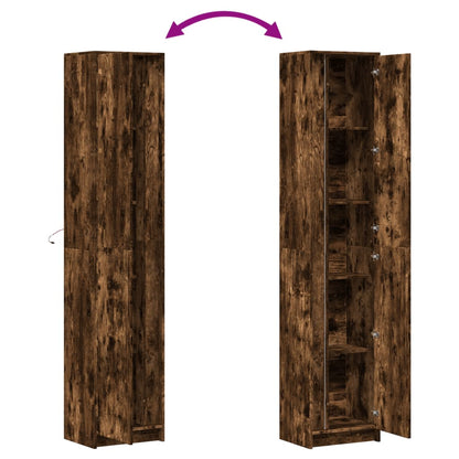 Skap Røkt Eik med LED 41,5x32,5x200 cm