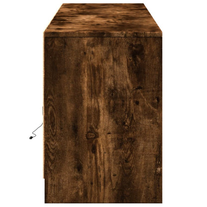 TV-Møbel Røkt EikTV-benk med LED 180x34x50 cm