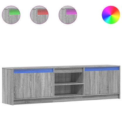 TV-Møbel Sonoma Grå TV-benk med LED 180x34x50 cm