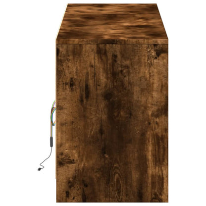 TV-Møbel Røkt EikTV-benk med LED 180x34x50 cm