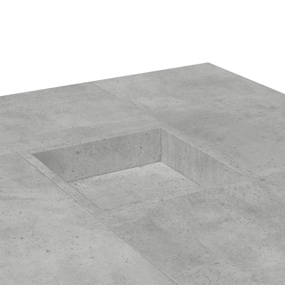 Salongbord Sofabord Betonggrå Grå 80x80x40 cm