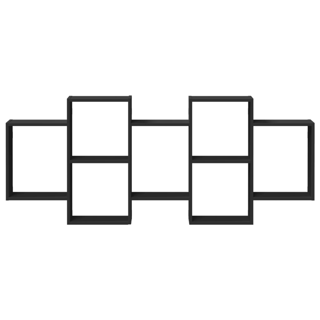 Vegghylle Svart 159x18x65 cm