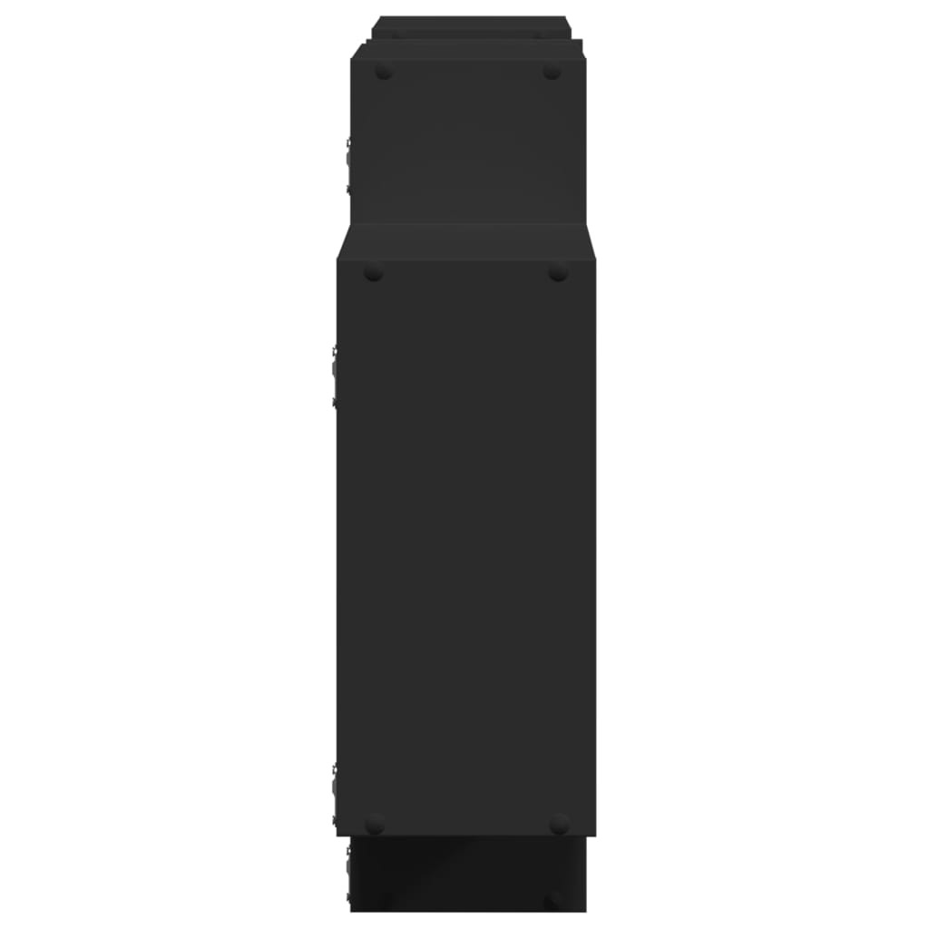 Vegghylle Svart 159x18x65 cm