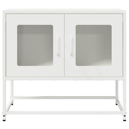 TV-skap Hvit 68x39x60,5 cm Kaldvalset Stål