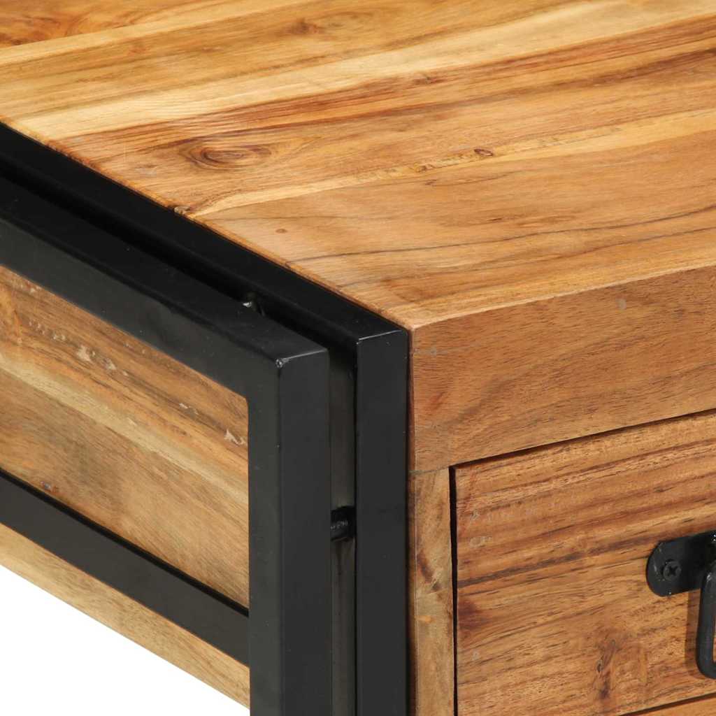 Avlastningsbord Konsollbord Brun med skuff 40 x 40 x 50 cm heltre akasie