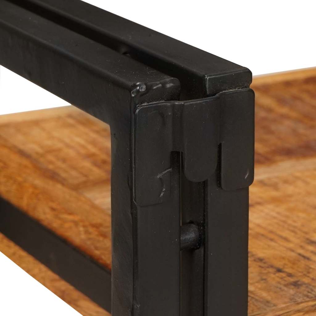 Nattbord Sengbord Brunt og Svart 38 x 33 x 58 cm Massiv mango tre