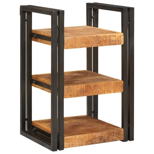 Nattbord Sengbord Brunt og Svart 38 x 33 x 58 cm Massiv mango tre