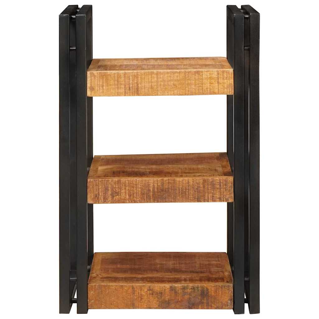 Nattbord Sengbord Brunt og Svart 38 x 33 x 58 cm Massiv mango tre