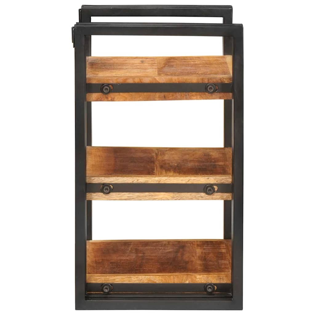 Nattbord Sengbord Brunt og Svart 38 x 33 x 58 cm Massiv mango tre