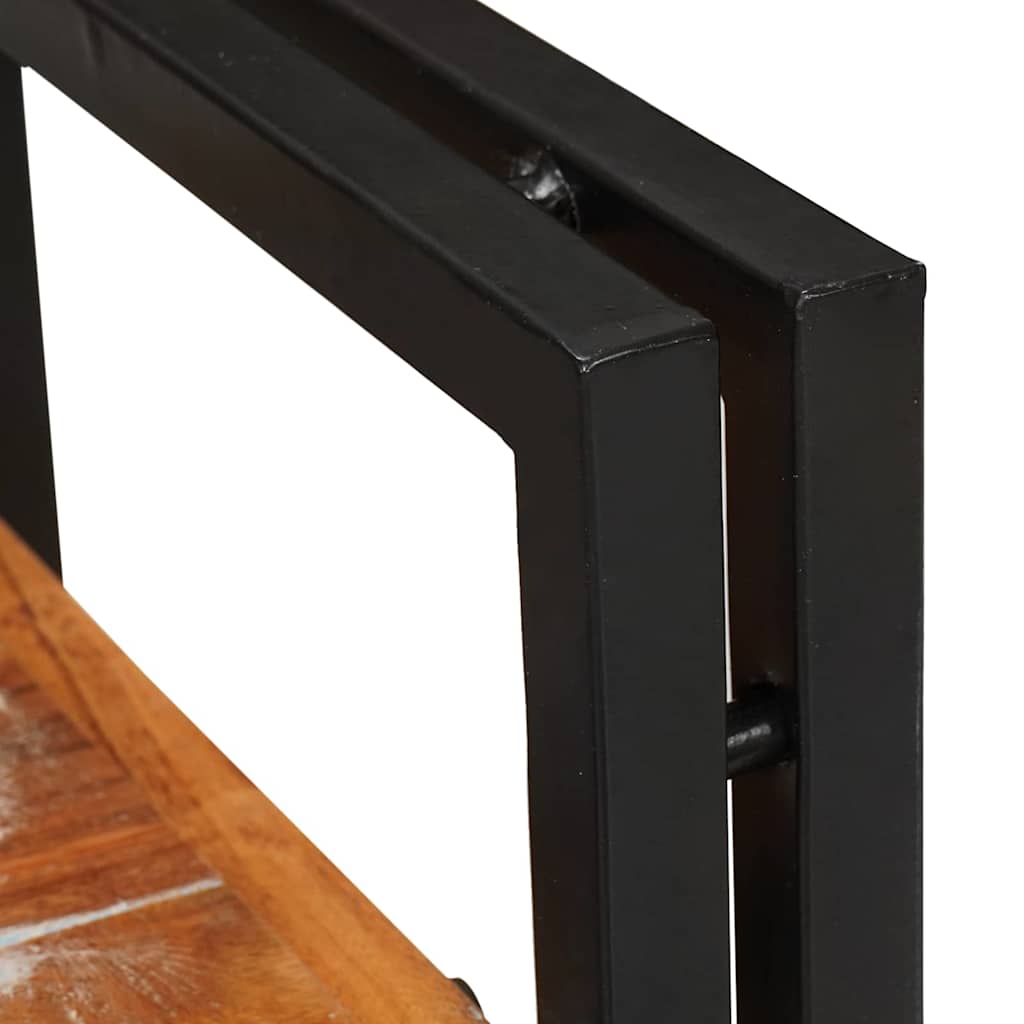 Nattbord Sengbord Brunt og Svart 38 x 33 x 58 cm Massiv Rektivert Tre