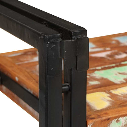 Nattbord Sengbord Brunt og Svart 38 x 33 x 58 cm Massiv Rektivert Tre