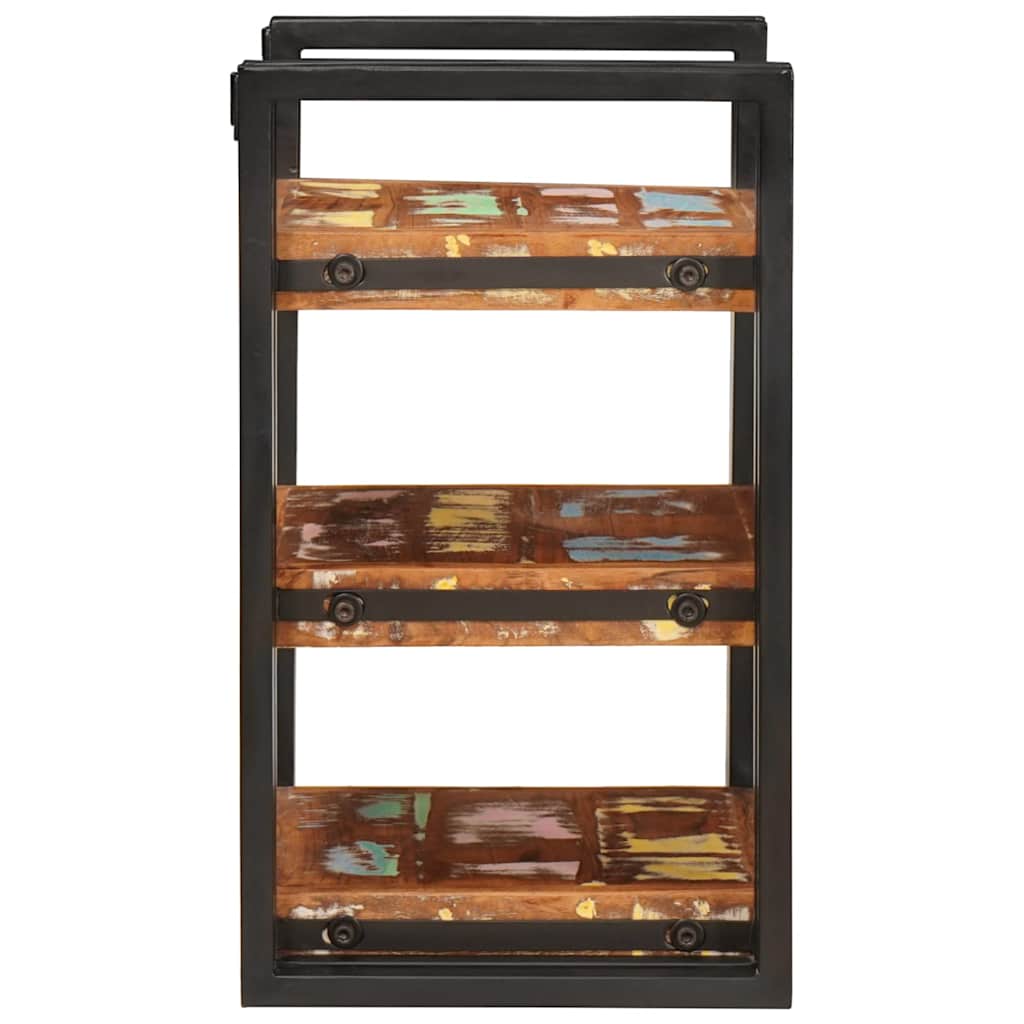 Nattbord Sengbord Brunt og Svart 38 x 33 x 58 cm Massiv Rektivert Tre