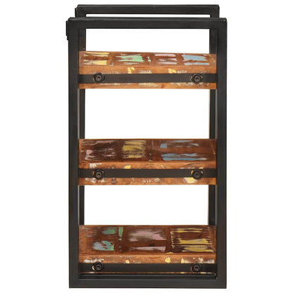 Nattbord Sengbord Brunt og Svart 38 x 33 x 58 cm Massiv Rektivert Tre