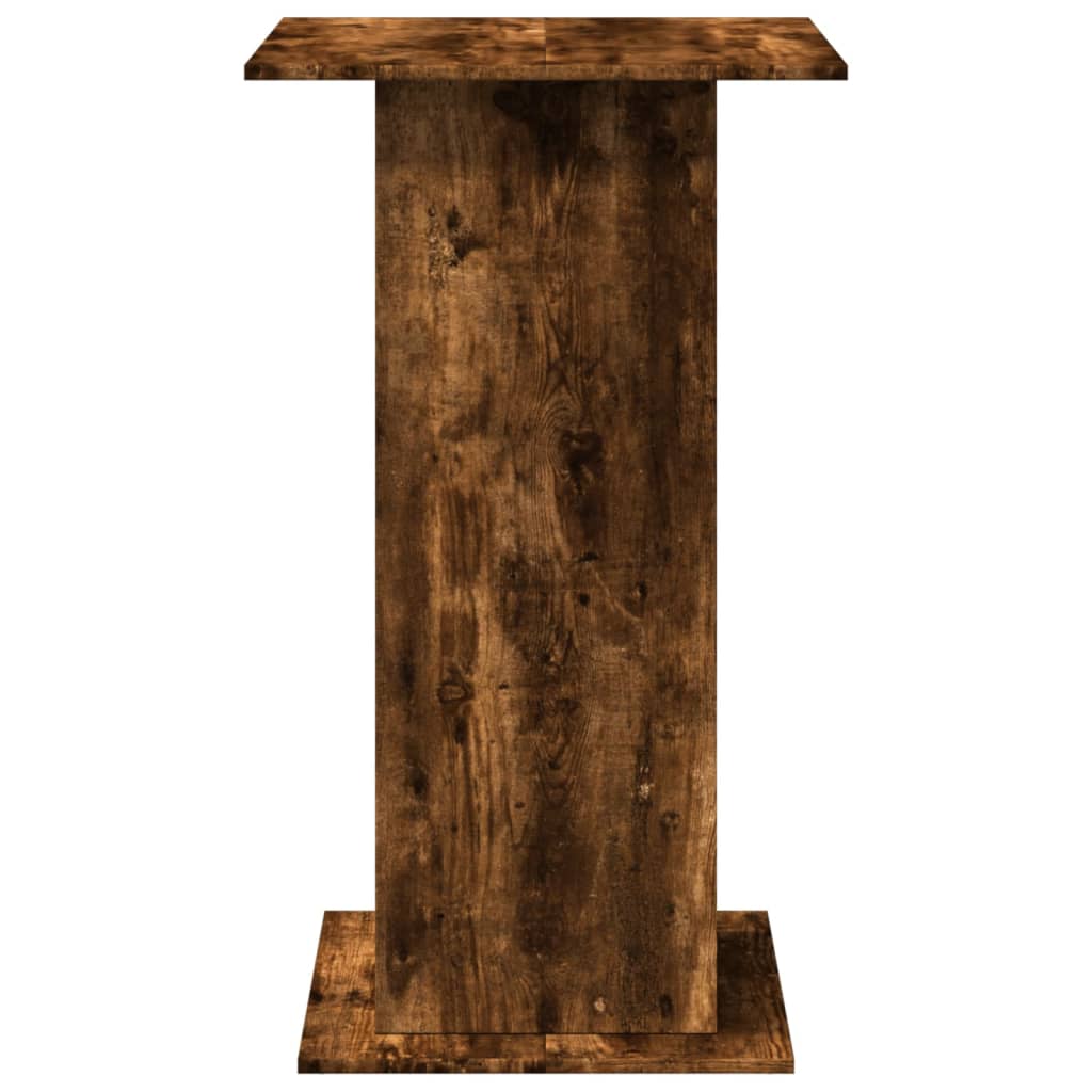 Barbord kafebord Bistrobord med oppbevaring røkt eik 60x60x102 cm konstruert tre