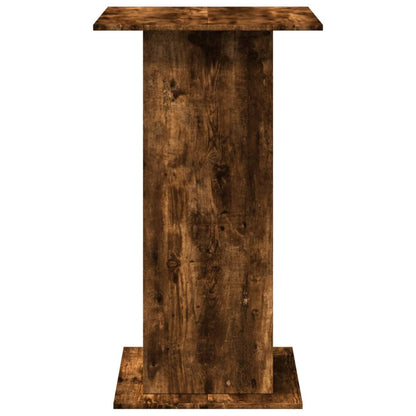 Barbord kafebord Bistrobord med oppbevaring røkt eik 60x60x102 cm konstruert tre