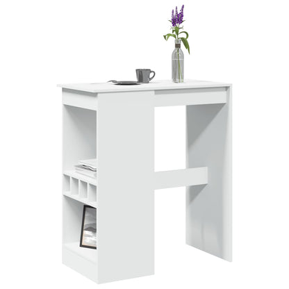 Barbord kafebord Bistrobord med stativer hvit 90x47,5x103,5 cm konstruert tre