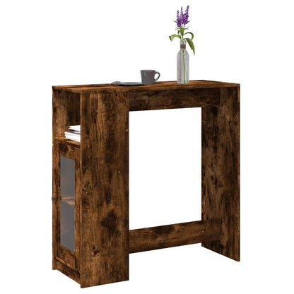 Barbord kafebord Bistrobord med stativer røkt eik 101x40x103,5 cm konstruert tre