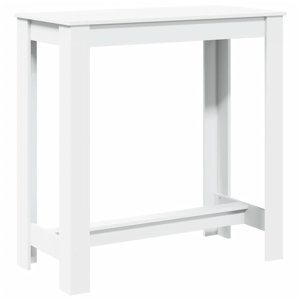 Barbord kafebord Bistrobord hvit 102x50x103,5 cm konstruert tre