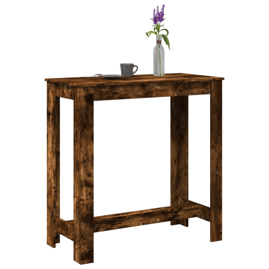 Barbord kafebord Bistrobord røkt eik 102x50x103,5 cm konstruert tre