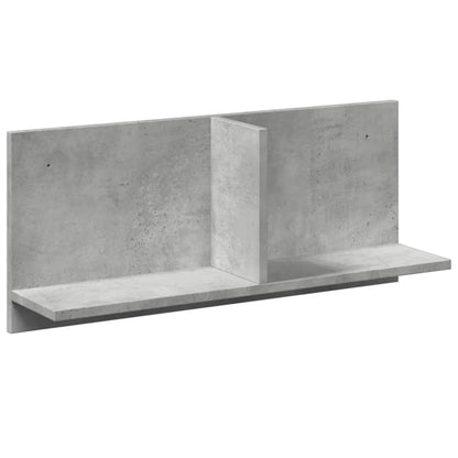 Vegghylle 70x16,5x30 cm betonggrå konstruert tre