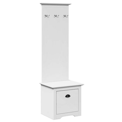 Hallmøbel Gangskap med kroker BODO Hvit 50x40x157 cm