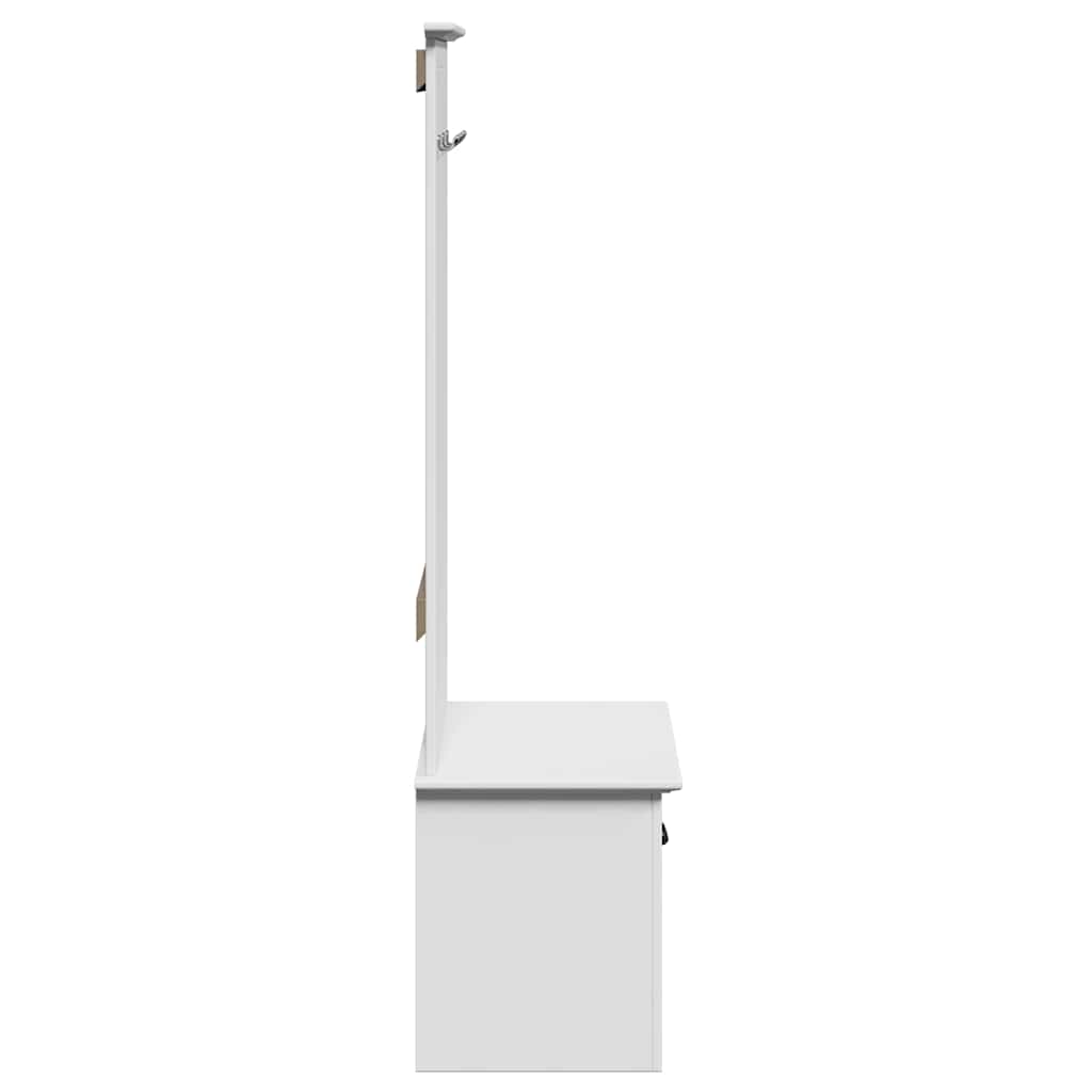 Hallmøbel Gangskap med kroker BODO Hvit 50x40x157 cm