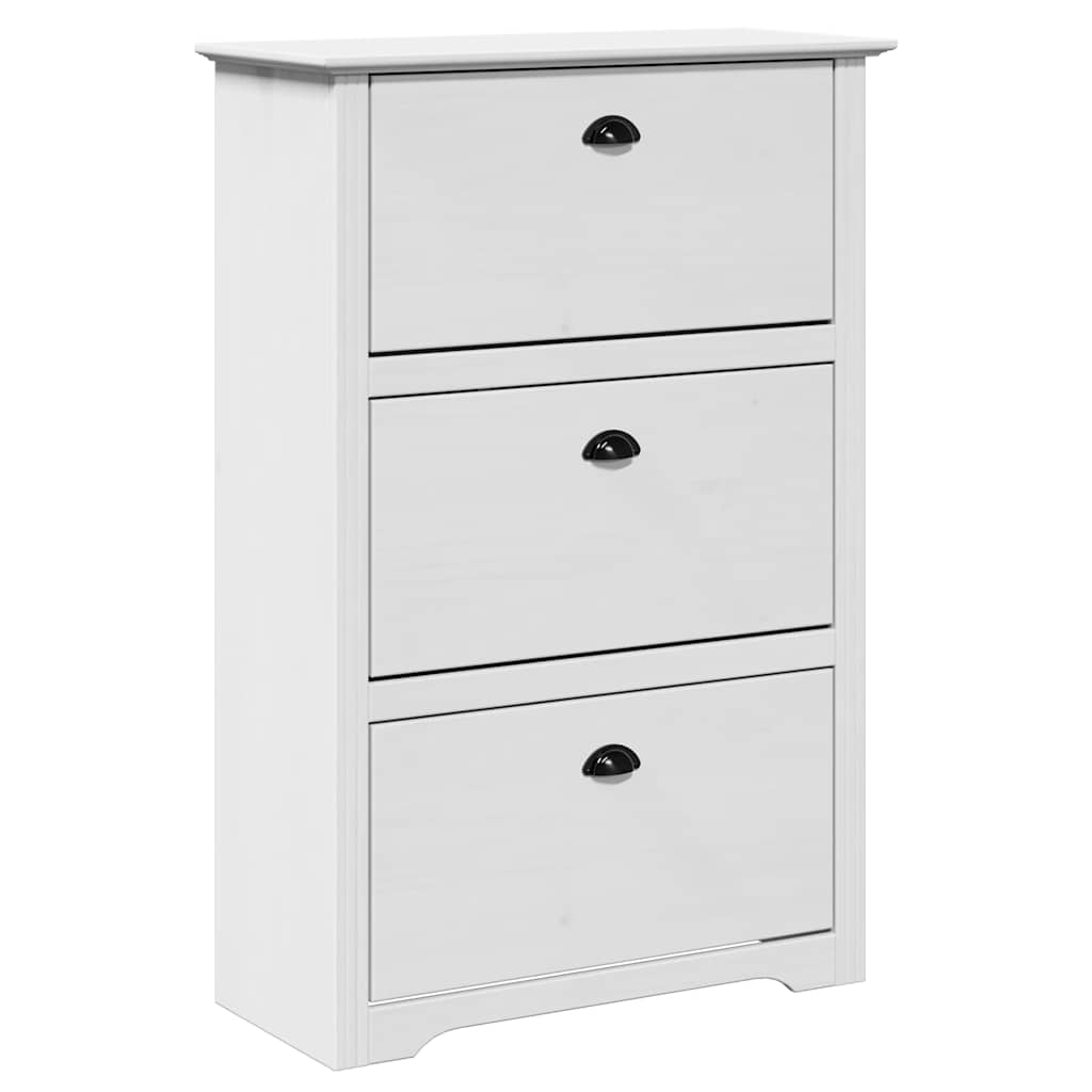 Skoskap Skohylle Skobenk Hvit BODO 80x35x118 cm