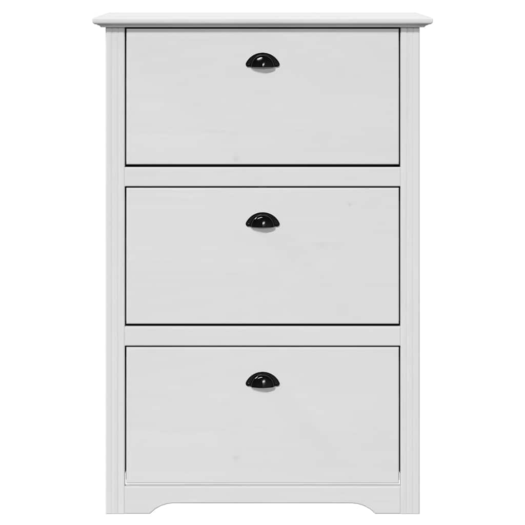 Skoskap Skohylle Skobenk Hvit BODO 80x35x118 cm