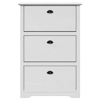 Skoskap Skohylle Skobenk Hvit BODO 80x35x118 cm