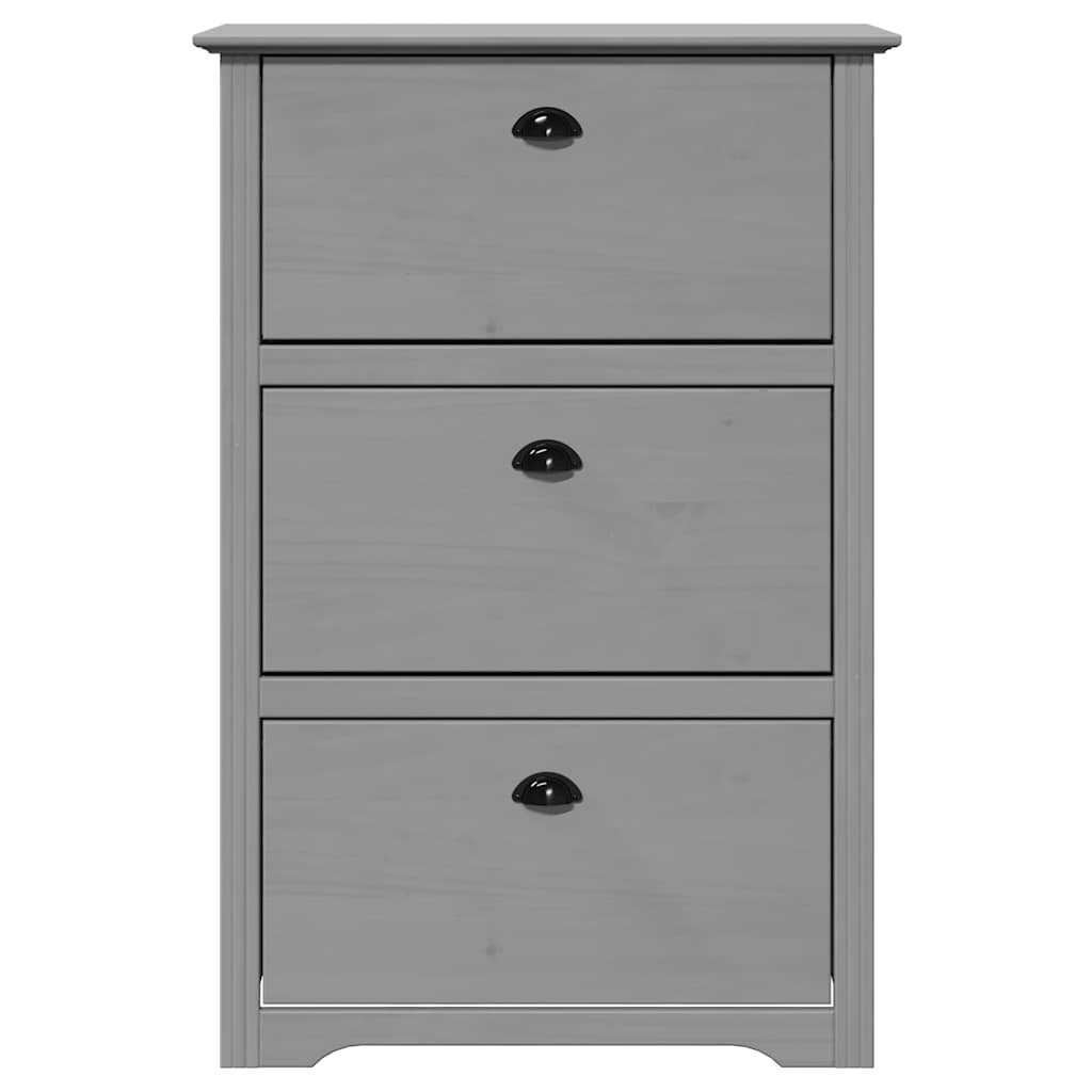 Skoskap Skohylle Skobenk Grå BODO Grå 80x35x118 cm