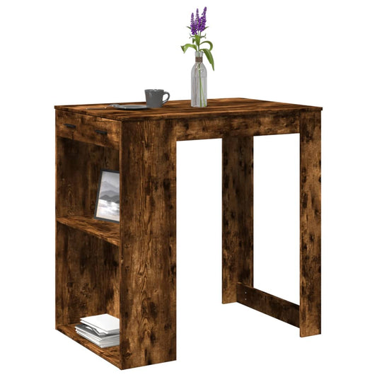 Barbord kafebord Bistrobord røkt eik 102x70x103,5 cm konstruert tre