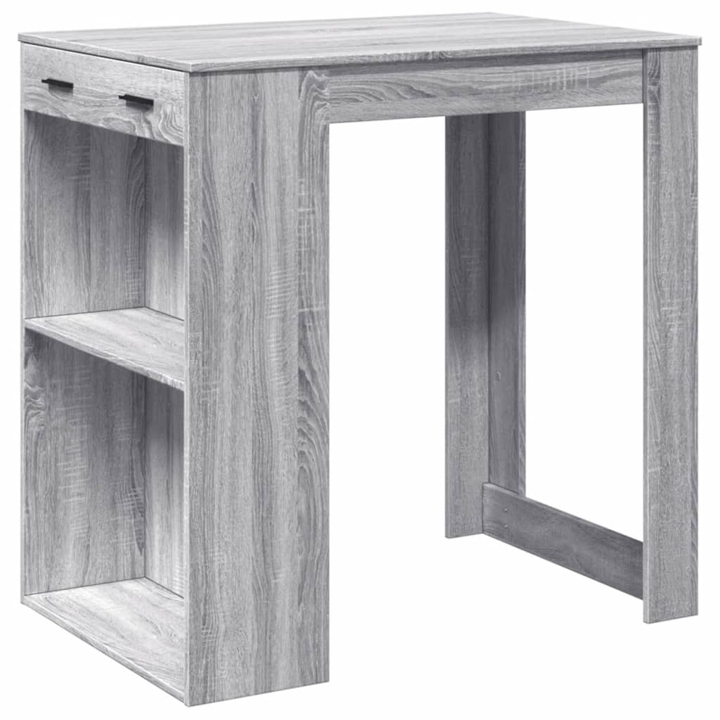 Barbord kafebord Bistrobord grå sonoma eik 102x70x103,5 cm konstruert tre