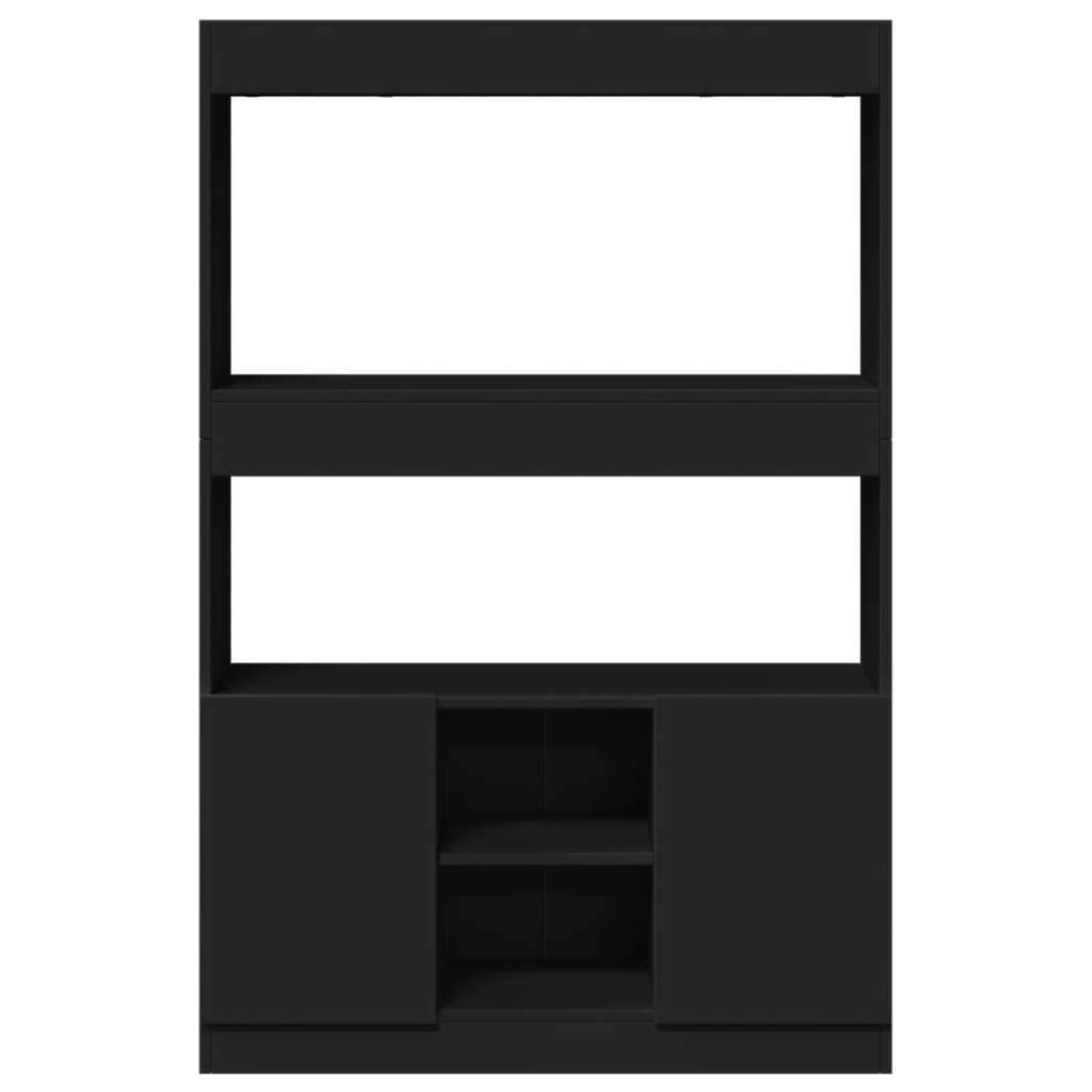 Skap Svart 92x33x140 cm
