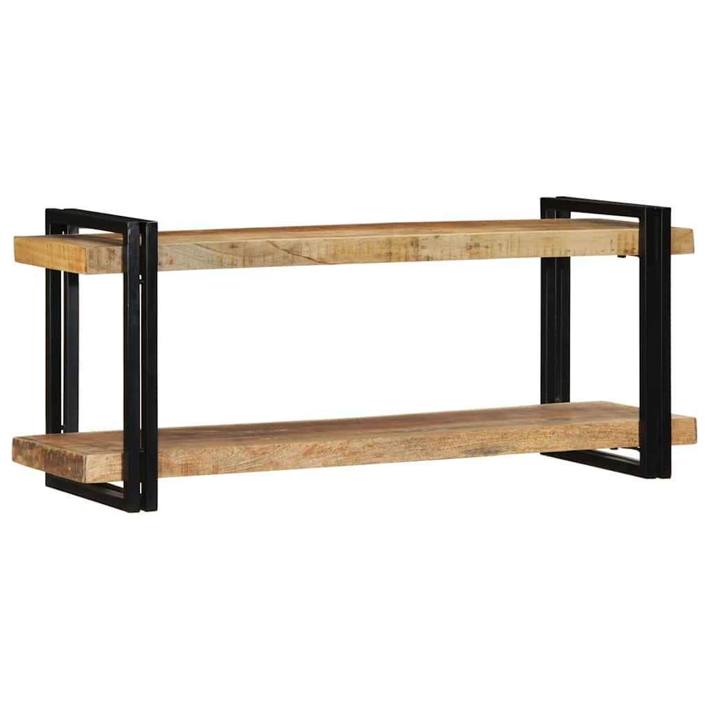 Vegghylle 110x33x45 cm grovt heltre mangotre