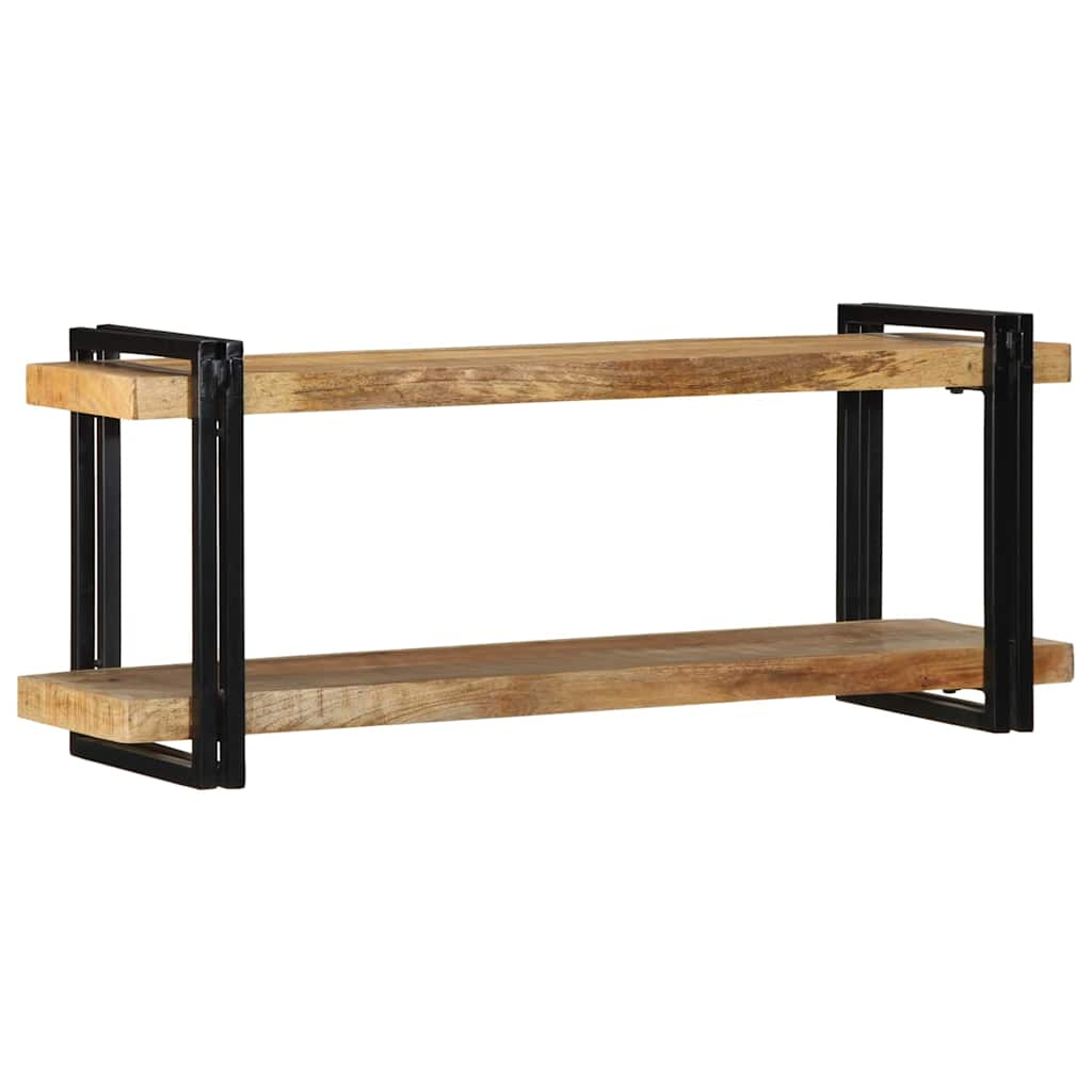 Vegghylle 110x33x45 cm grovt heltre mangotre