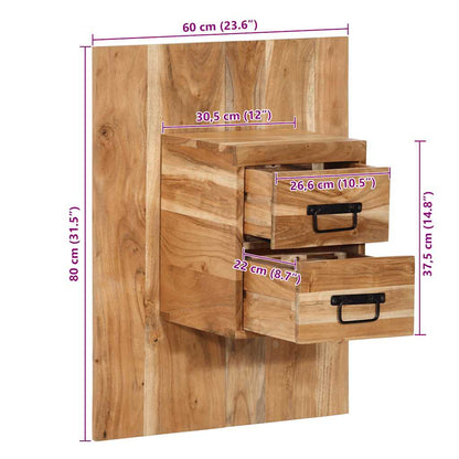 Nattbord Sengbord Tre Heltre Akasietre 60x32x80 cm