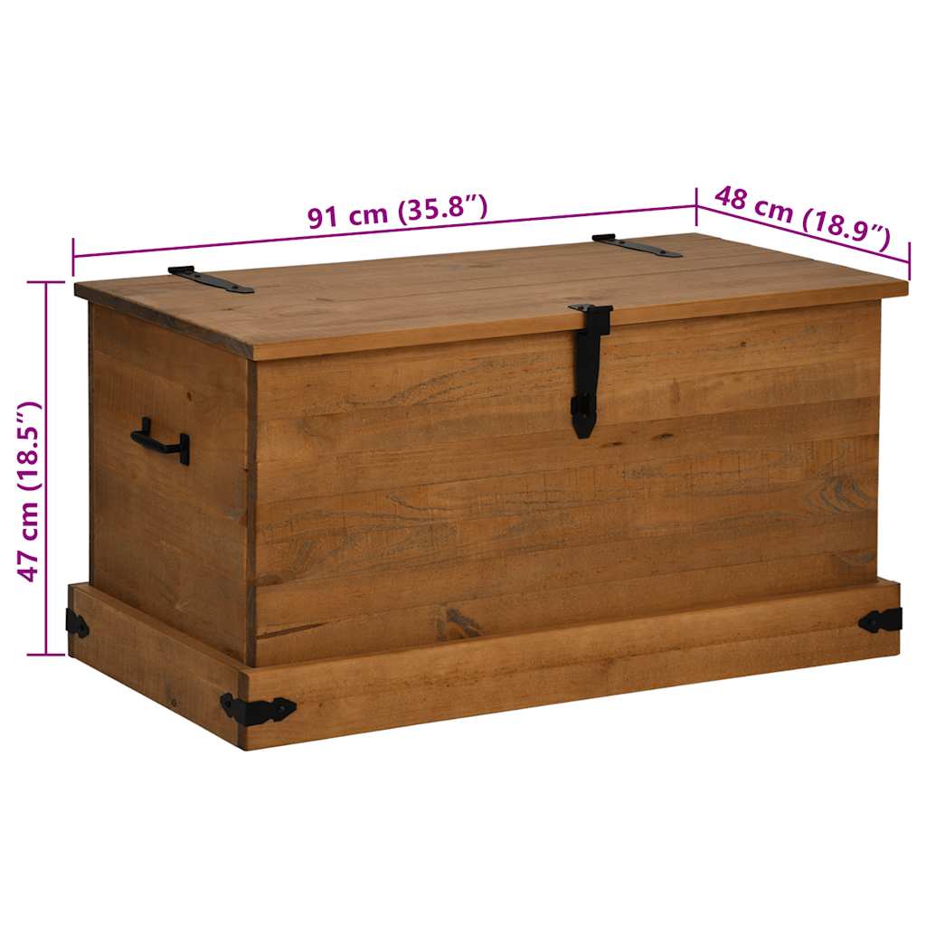 Oppbevaringskiste HALDEN 91x48x47 cm heltre furu