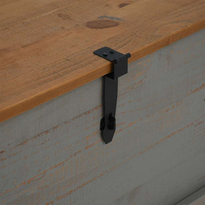 Oppbevaringskiste HALDEN Grå 91x48x47 cm heltre furu