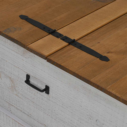 Oppbevaringskiste HALDEN Hvit 91x91x47 cm heltre furu