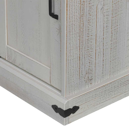 Skjenk Hvit HALDEN med skyvedør 80x40x80 cm heltre