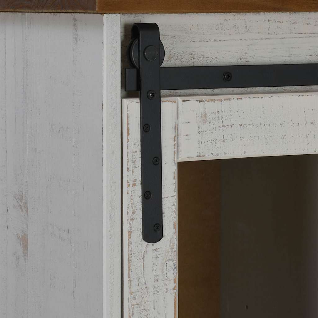 Skjenk Hvit HALDEN med skyvedør 80x40x80 cm heltre