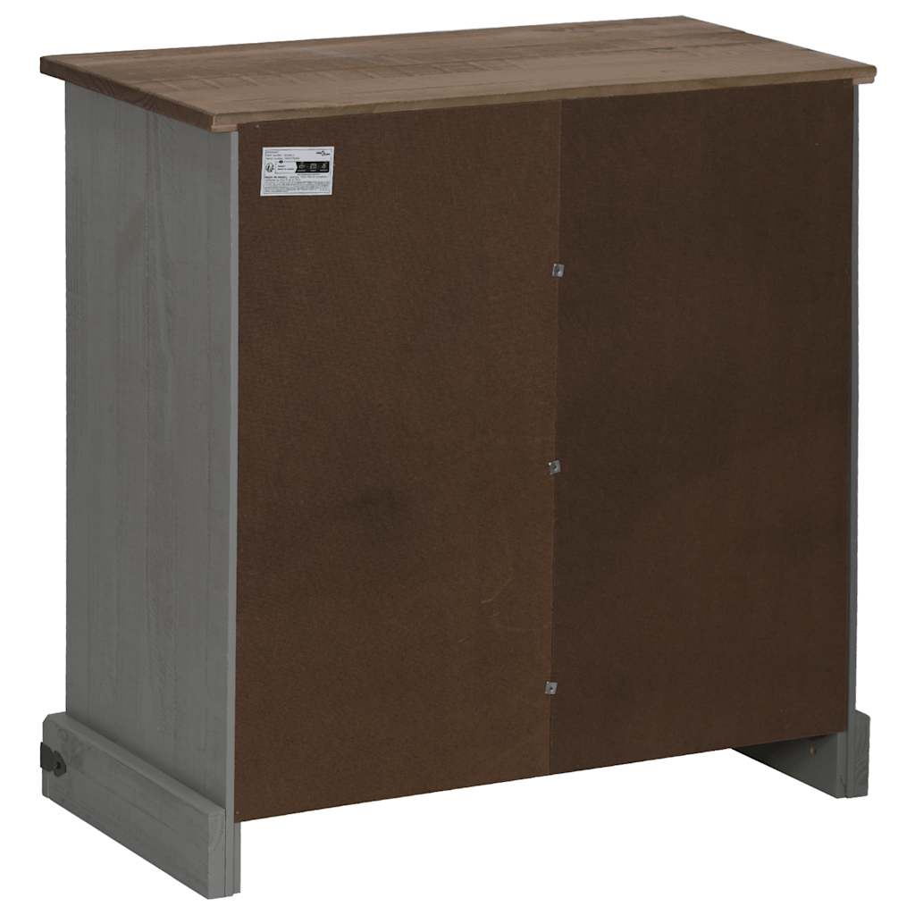 Skjenk Grå HALDEN med skyvedør 80x40x80 cm heltre