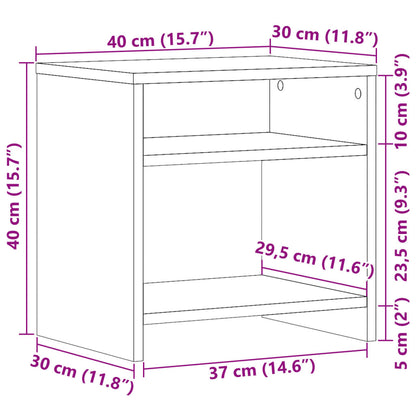 Nattbord Sengbord artisan eik 40x30x40 cm konstruert tre