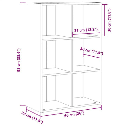 Bokhylle/skjenk artisan eik 66x30x98 cm konstruert tre