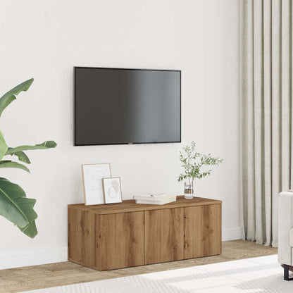 TV-benk artisan eik 80x34x30 cm konstruert tre