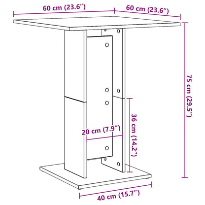 Barbord kafebord Bistrobord gammelt tre 60x60x75 cm konstruert tre